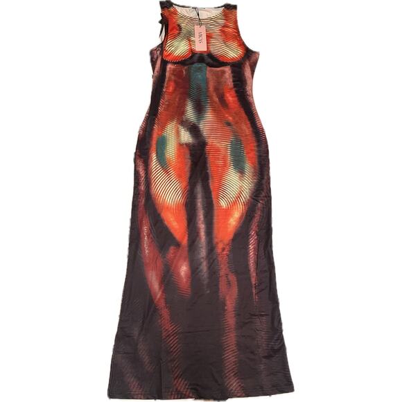 Micas abstract Print Tank Midid Dress NWT medium - Picture 8 of 8